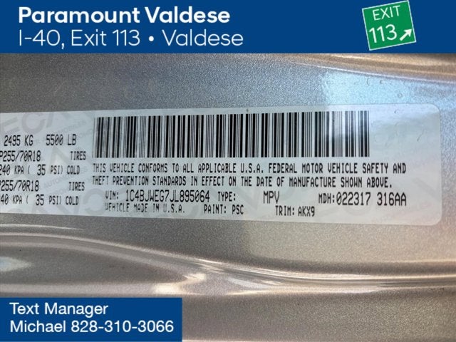 2018 Jeep Wrangler JK Unlimited Altitude