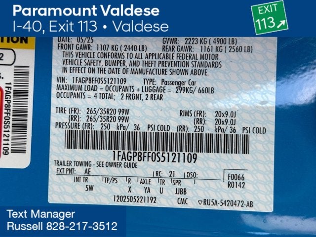 2025 Ford Mustang GT Premium Convertible