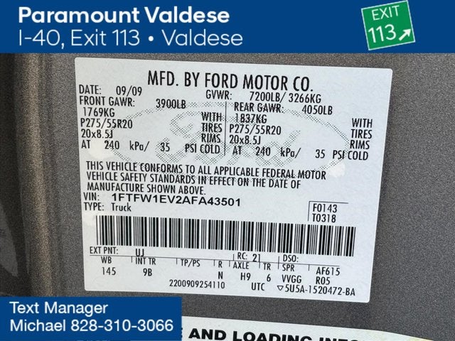 2010 Ford F-150 Platinum