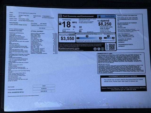 2025 Aston Martin Vantage Base