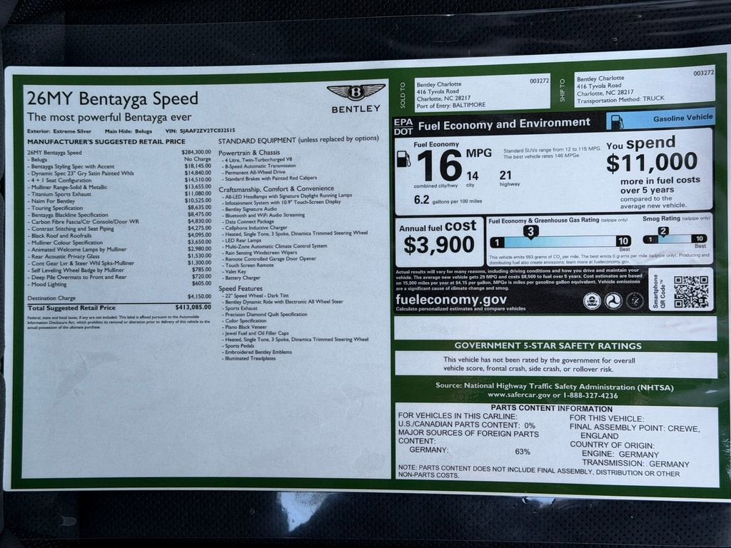 2026 Bentley Bentayga Speed