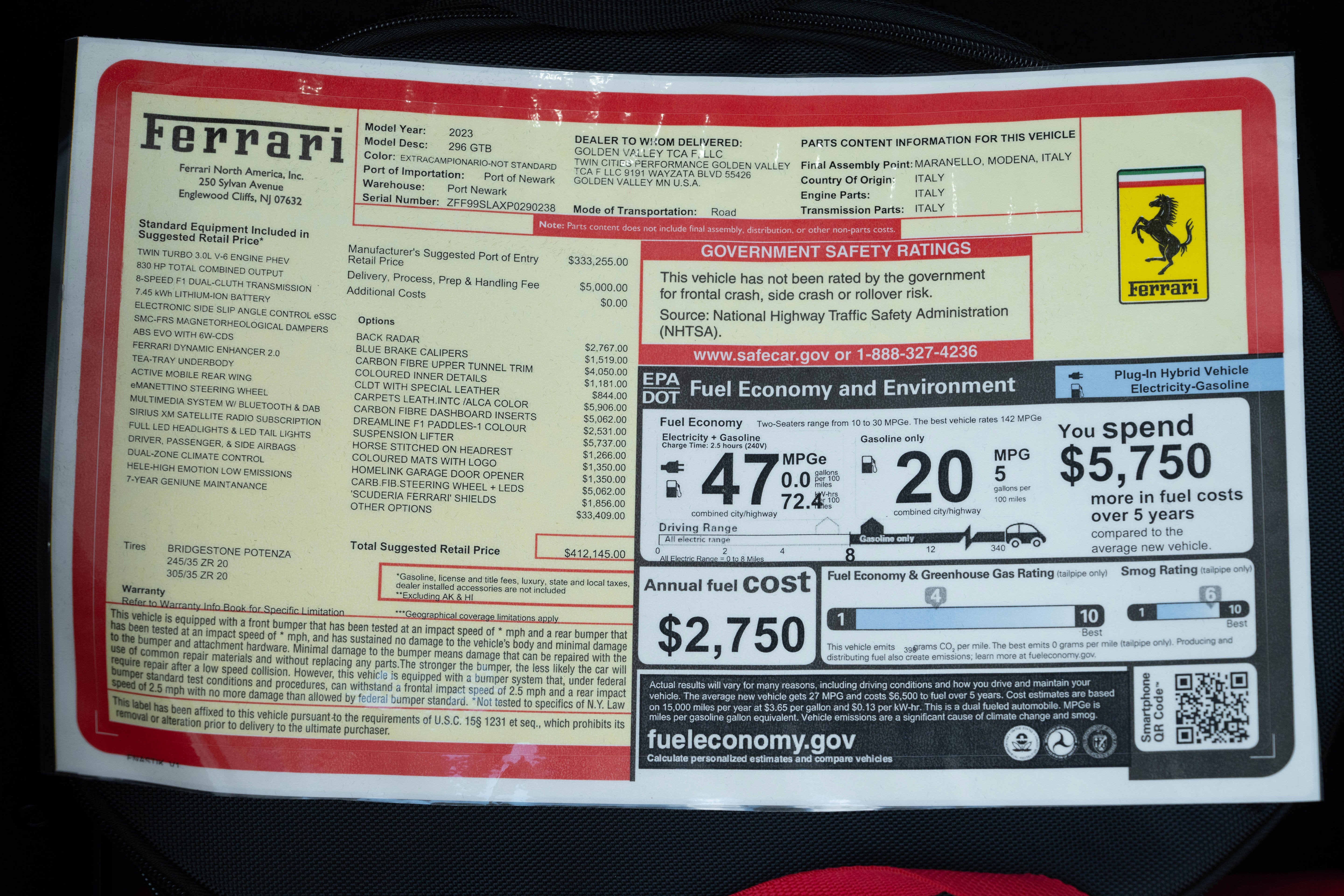 2023 Ferrari 296 GTB Base